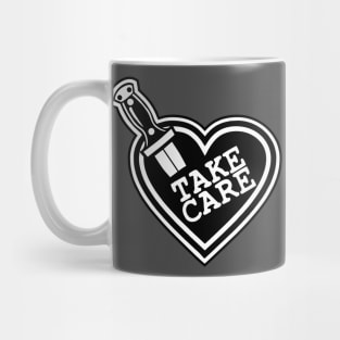 Take Care, Black Heart Mug